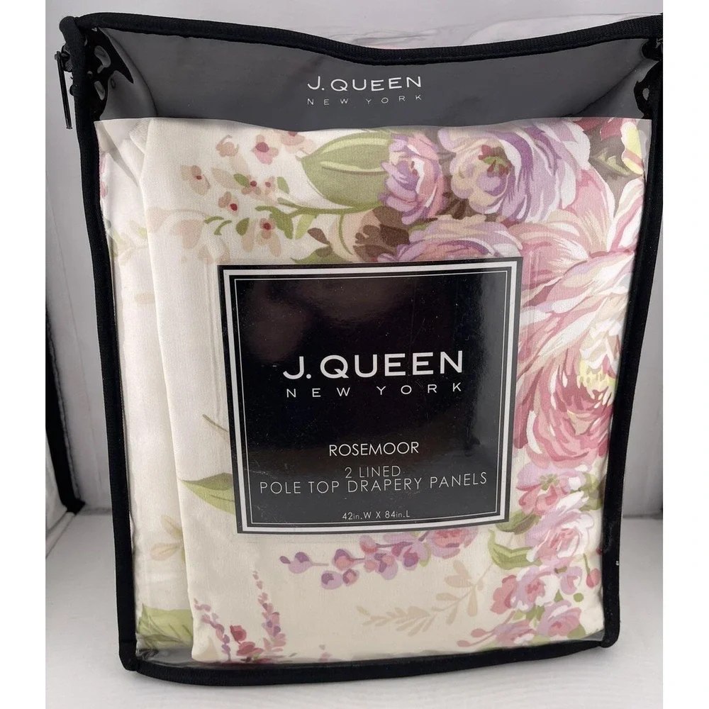 J. Queen New York ~ 2 Lined Pole Top Drapery Panels‎ 42